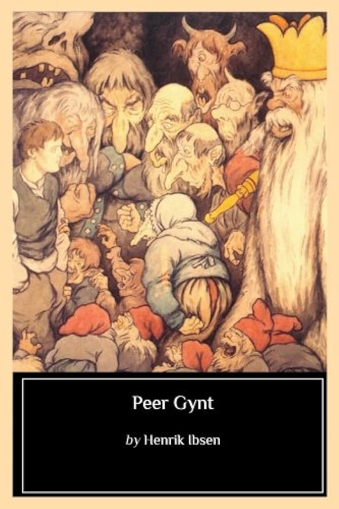 A photo of the front cover of an edition of the play Peer Gynt by Henrik Ibsen.